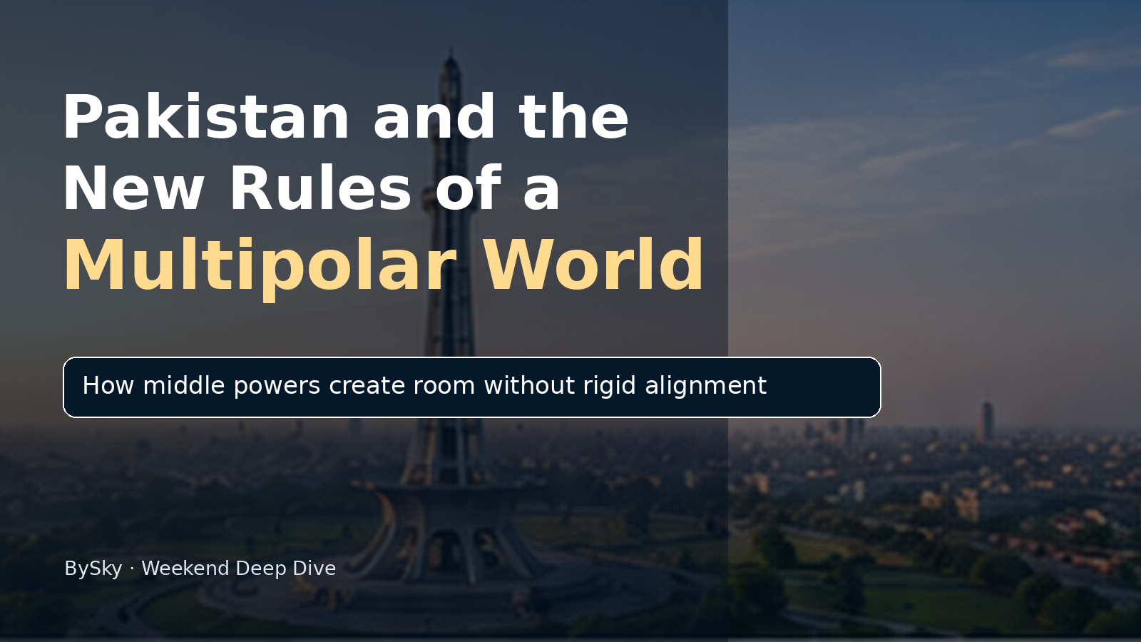 Pakistan and the New Rules of a Multipolar World