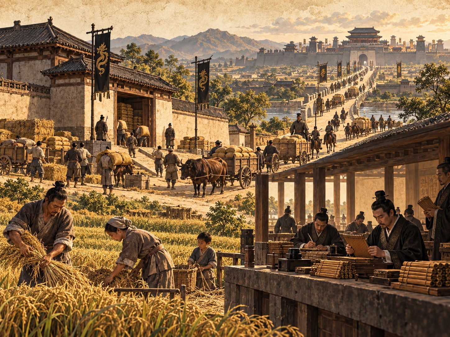 Conceptual reconstruction of Qin state resource mobilization